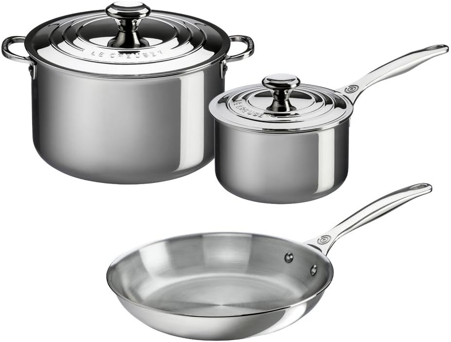 Le Creuset Tri-Ply Stainless Steel 12 pc. Cookware Set