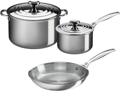 Le Creuset Tri-Ply Stainless Steel 12 pc. Cookware Set